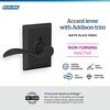 image:imageSchlage F10 ACC 622 Accent Door Lever Hall amp Closet Passage Lock Matte BlackMatte Black