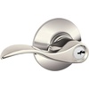 image:imageSchlage F10 ACC 622 Accent Door Lever Hall amp Closet Passage Lock Matte BlackPolished Nickel