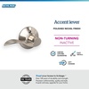 image:imageSchlage F10 ACC 622 Accent Door Lever Hall amp Closet Passage Lock Matte BlackPolished Nickel