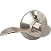 image:imageSchlage F10 ACC 622 Accent Door Lever Hall amp Closet Passage Lock Matte BlackPolished Nickel