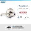 image:imageSchlage F10 ACC 622 Accent Door Lever Hall amp Closet Passage Lock Matte BlackPolished Nickel