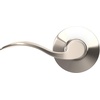 image:imageSchlage F10 ACC 622 Accent Door Lever Hall amp Closet Passage Lock Matte BlackPolished Nickel