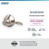 image:imageSchlage F10 ACC 622 Accent Door Lever Hall amp Closet Passage Lock Matte BlackPolished Nickel