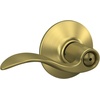 image:imageSchlage F10 ACC 622 Accent Door Lever Hall amp Closet Passage Lock Matte BlackSatin Brass