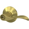 image:imageSchlage F10 ACC 622 Accent Door Lever Hall amp Closet Passage Lock Matte BlackSatin Brass