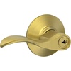 image:imageSchlage F10 ACC 622 Accent Door Lever Hall amp Closet Passage Lock Matte BlackSatin Brass