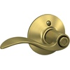 image:imageSchlage F10 ACC 622 Accent Door Lever Hall amp Closet Passage Lock Matte BlackSatin Brass