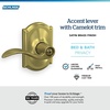 image:imageSchlage F10 ACC 622 Accent Door Lever Hall amp Closet Passage Lock Matte BlackSatin Brass