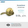 image:imageSchlage F10 ACC 622 Accent Door Lever Hall amp Closet Passage Lock Matte BlackSatin Brass