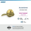 image:imageSchlage F10 ACC 622 Accent Door Lever Hall amp Closet Passage Lock Matte BlackSatin Brass