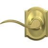image:imageSchlage F10 ACC 622 Accent Door Lever Hall amp Closet Passage Lock Matte BlackSatin Brass