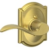 image:imageSchlage F10 ACC 622 Accent Door Lever Hall amp Closet Passage Lock Matte BlackSatin Brass
