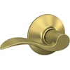 image:imageSchlage F10 ACC 622 Accent Door Lever Hall amp Closet Passage Lock Matte BlackSatin Brass