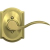 image:imageSchlage F10 ACC 622 Accent Door Lever Hall amp Closet Passage Lock Matte BlackSatin Brass