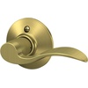 image:imageSchlage F10 ACC 622 Accent Door Lever Hall amp Closet Passage Lock Matte BlackSatin Brass