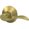 image:imageSchlage F10 ACC 622 Accent Door Lever Hall amp Closet Passage Lock Matte BlackSatin Brass