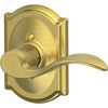 image:imageSchlage F10 ACC 622 Accent Door Lever Hall amp Closet Passage Lock Matte BlackSatin Brass