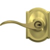 image:imageSchlage F10 ACC 622 Accent Door Lever Hall amp Closet Passage Lock Matte BlackSatin Brass