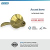 image:imageSchlage F10 ACC 622 Accent Door Lever Hall amp Closet Passage Lock Matte BlackSatin Brass