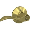 image:imageSchlage F10 ACC 622 Accent Door Lever Hall amp Closet Passage Lock Matte BlackSatin Brass
