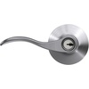 image:imageSchlage F10 ACC 622 Accent Door Lever Hall amp Closet Passage Lock Matte BlackSatin Chrome