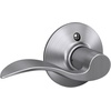 image:imageSchlage F10 ACC 622 Accent Door Lever Hall amp Closet Passage Lock Matte BlackSatin Chrome