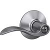 image:imageSchlage F10 ACC 622 Accent Door Lever Hall amp Closet Passage Lock Matte BlackSatin Chrome