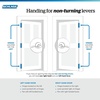 image:imageSchlage F10 ACC 622 Accent Door Lever Hall amp Closet Passage Lock Matte BlackSatin Chrome