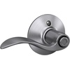 image:imageSchlage F10 ACC 622 Accent Door Lever Hall amp Closet Passage Lock Matte BlackSatin Chrome