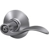 image:imageSchlage F10 ACC 622 Accent Door Lever Hall amp Closet Passage Lock Matte BlackSatin Chrome