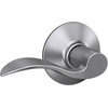 image:imageSchlage F10 ACC 622 Accent Door Lever Hall amp Closet Passage Lock Matte BlackSatin Chrome