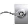 image:imageSchlage F10 ACC 622 Accent Door Lever Hall amp Closet Passage Lock Matte BlackSatin Chrome