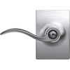 image:imageSchlage F10 ACC 622 Accent Door Lever Hall amp Closet Passage Lock Matte BlackSatin Chrome