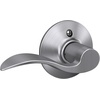 image:imageSchlage F10 ACC 622 Accent Door Lever Hall amp Closet Passage Lock Matte BlackSatin Chrome
