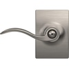 image:imageSchlage F10 ACC 622 Accent Door Lever Hall amp Closet Passage Lock Matte BlackSatin Nickel