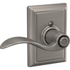 image:imageSchlage F10 ACC 622 Accent Door Lever Hall amp Closet Passage Lock Matte BlackSatin Nickel