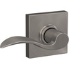 image:imageSchlage F10 ACC 622 Accent Door Lever Hall amp Closet Passage Lock Matte BlackSatin Nickel