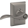 image:imageSchlage F10 ACC 622 Accent Door Lever Hall amp Closet Passage Lock Matte BlackSatin Nickel