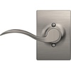image:imageSchlage F10 ACC 622 Accent Door Lever Hall amp Closet Passage Lock Matte BlackSatin Nickel