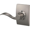 image:imageSchlage F10 ACC 622 Accent Door Lever Hall amp Closet Passage Lock Matte BlackSatin Nickel