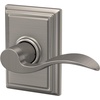 image:imageSchlage F10 ACC 622 Accent Door Lever Hall amp Closet Passage Lock Matte BlackSatin Nickel