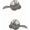 image:imageSchlage F10 ACC 622 Accent Door Lever Hall amp Closet Passage Lock Matte BlackSatin Nickel