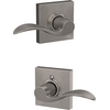 image:imageSchlage F10 ACC 622 Accent Door Lever Hall amp Closet Passage Lock Matte BlackSatin Nickel