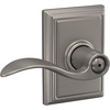 image:imageSchlage F10 ACC 622 Accent Door Lever Hall amp Closet Passage Lock Matte BlackSatin Nickel