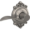 image:imageSchlage F10 ACC 622 Accent Door Lever Hall amp Closet Passage Lock Matte BlackSatin Nickel