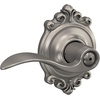 image:imageSchlage F10 ACC 622 Accent Door Lever Hall amp Closet Passage Lock Matte BlackSatin Nickel