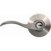image:imageSchlage F10 ACC 622 Accent Door Lever Hall amp Closet Passage Lock Matte BlackSatin Nickel