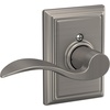 image:imageSchlage F10 ACC 622 Accent Door Lever Hall amp Closet Passage Lock Matte BlackSatin Nickel