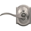 image:imageSchlage F10 ACC 622 Accent Door Lever Hall amp Closet Passage Lock Matte BlackSatin Nickel