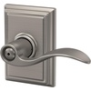 image:imageSchlage F10 ACC 622 Accent Door Lever Hall amp Closet Passage Lock Matte BlackSatin Nickel